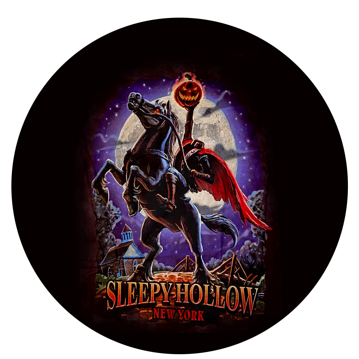 #7 Tee Headless Horseman, Sleepy Hollow NY T-Shirt, black