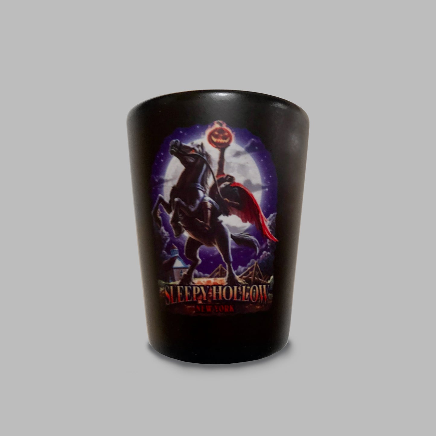 #1 #2 Shot Headless Horseman Shot Glass Black