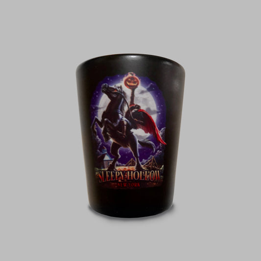 #1 #2 Shot Headless Horseman Shot Glass Black