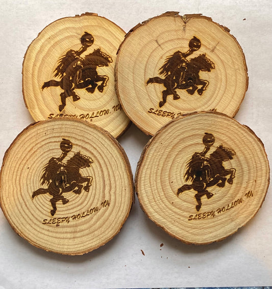 Headless Horseman Wood Coaster Set