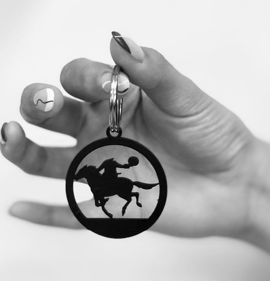 #8 Key Headless Horseman Wrought Iron Key Ring