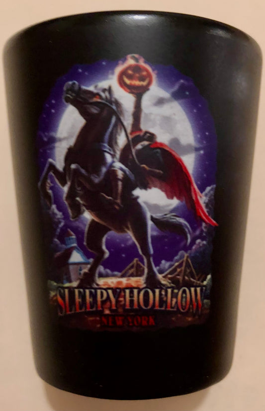 #1 #2 Shot Headless Horseman Shot Glass Black
