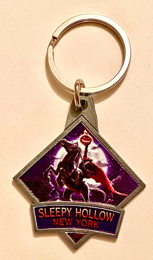 #4 Key Brushed Pewter Headless Horseman Keyring
