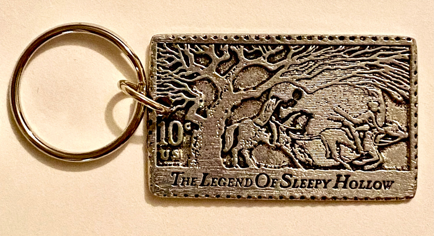 #5 Key Pewter Stamp Key Chain