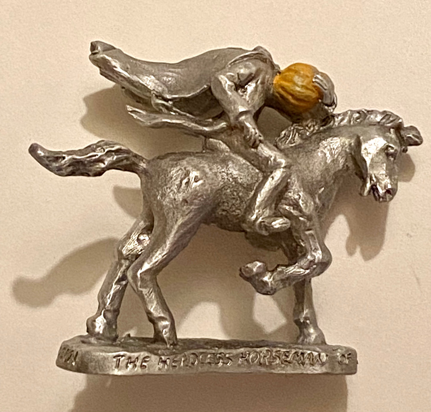 Pewter Headless Horseman Statue
